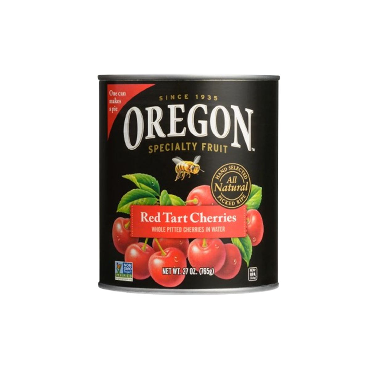 Oregon Fruit, Whole Pitted Red Tart Cherries In Water Can, 1 Each, 14.5 oz