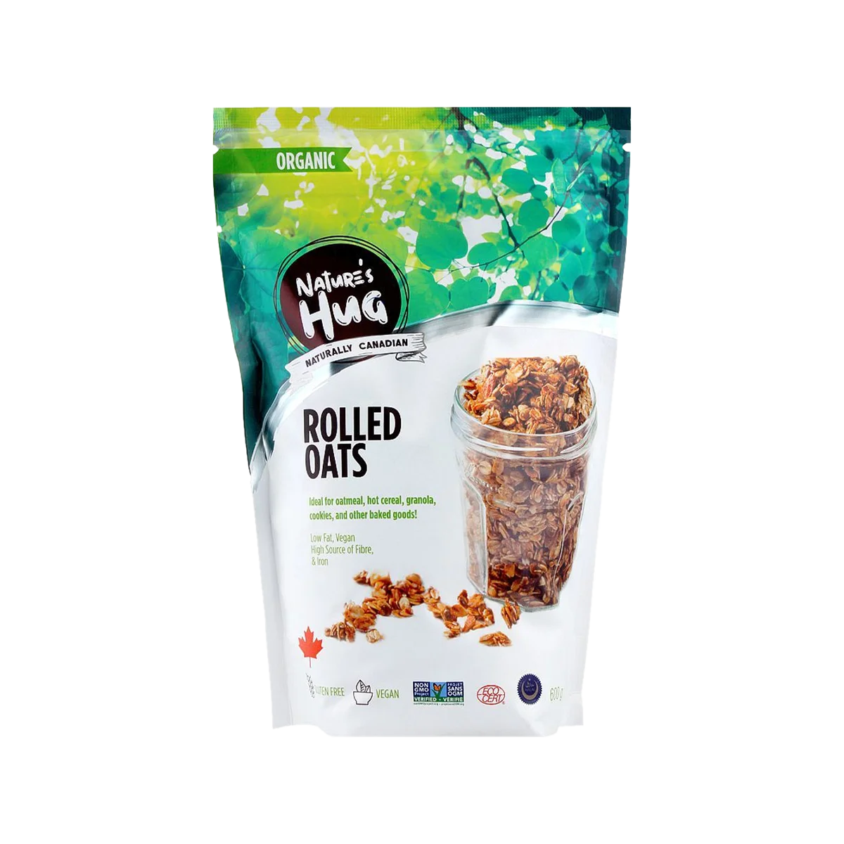 Nature's Hug Organic Rolled Oats 600gm