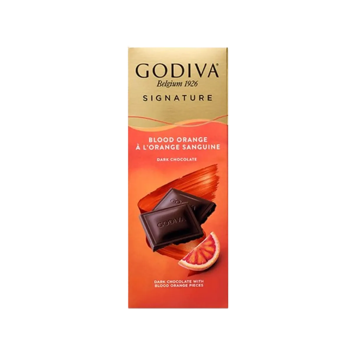 Godiva Signature Blood Orange Dark Chocolate Tab Bar 90g