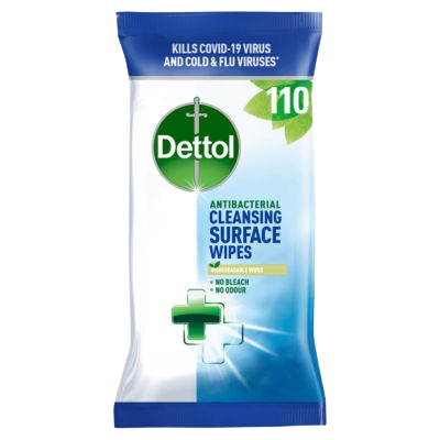 Dettol Antibacterial Cleansing Surface Wipes 110 Large Wipes