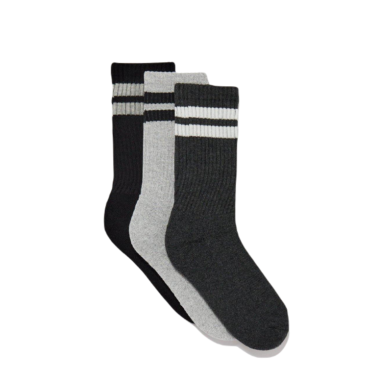 Debenhams 3 Pack Plain Crew Socks Multi-M
