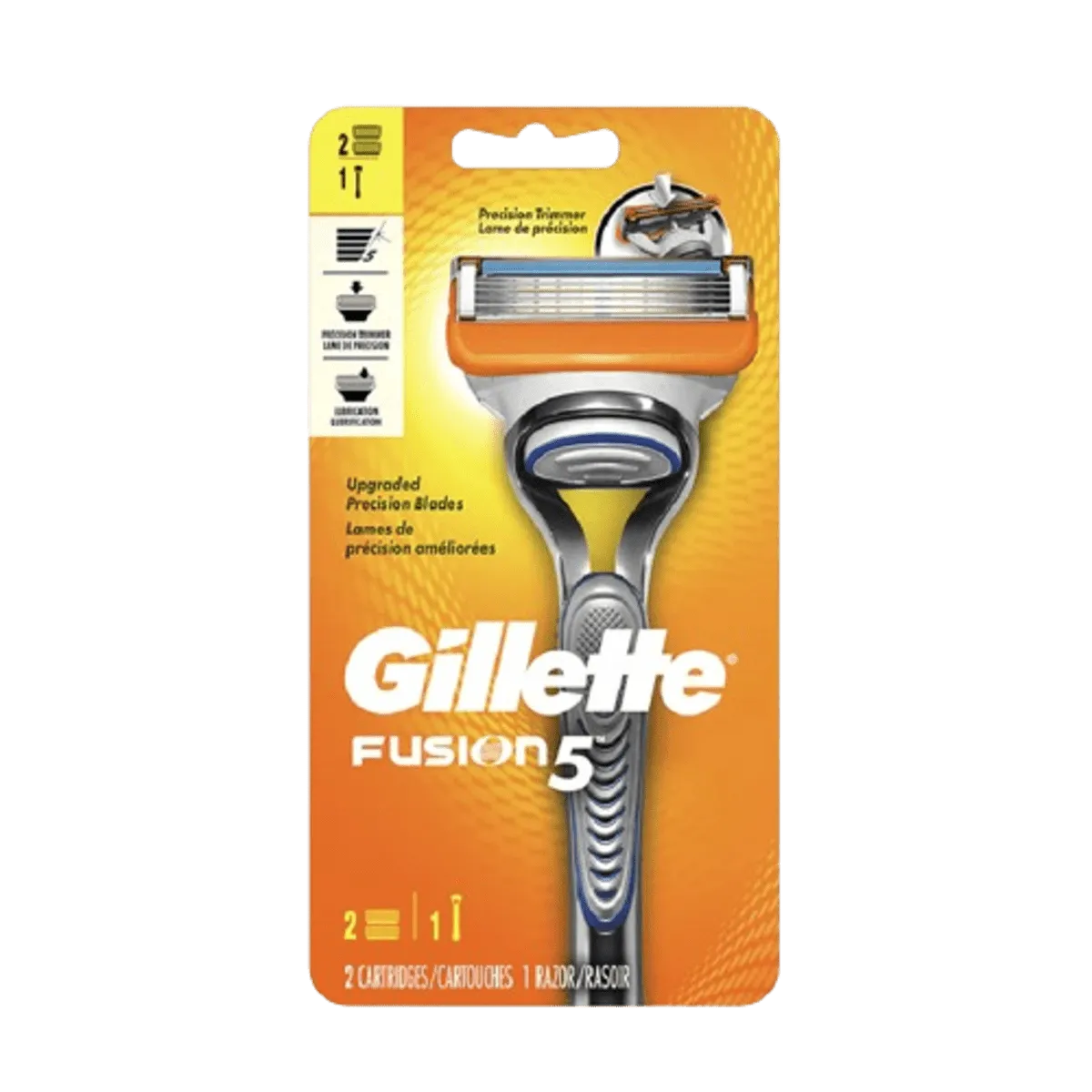 Gillette Fusion 5 Manual Razor Handle And 2 Razor