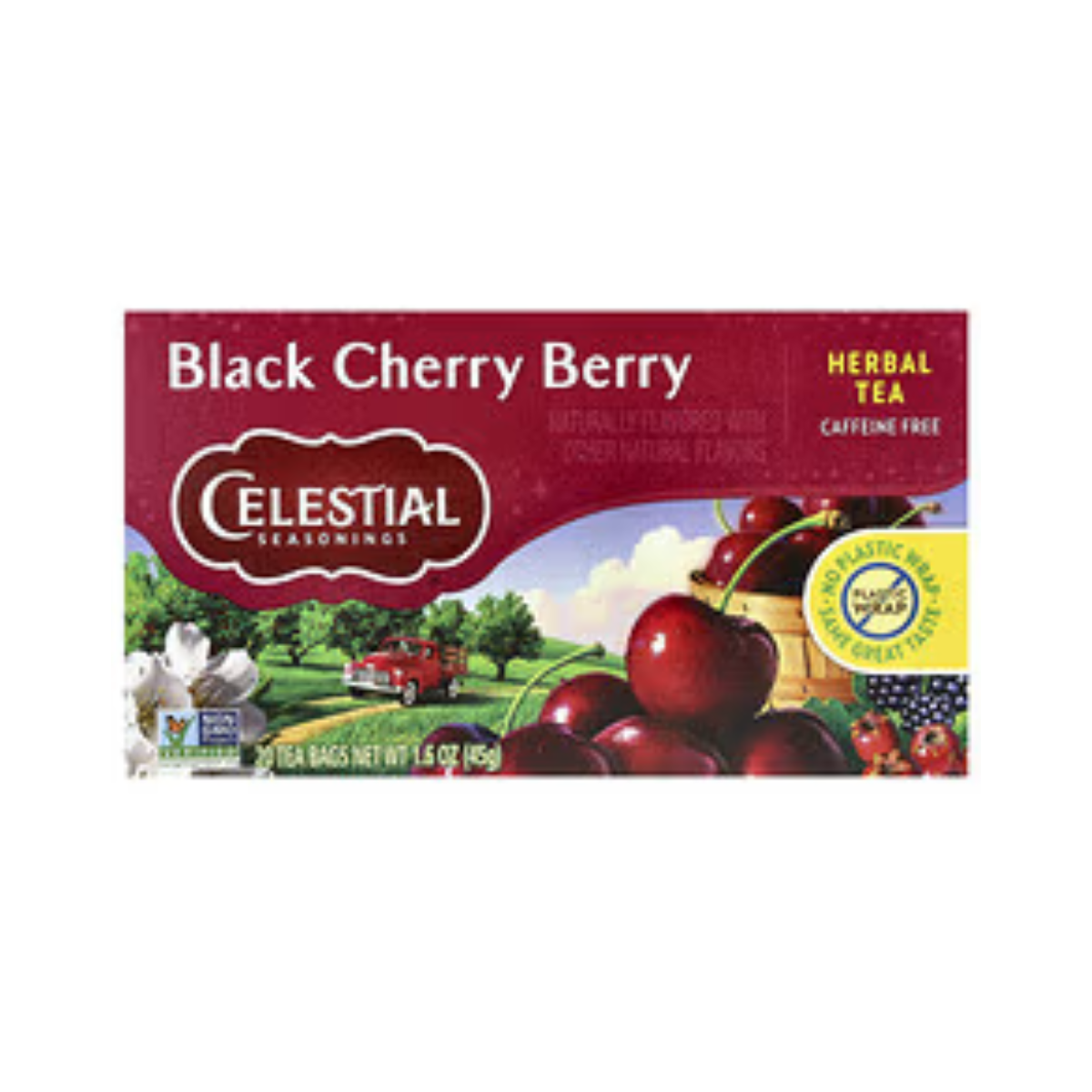 Celestial Seasonings, Herbal Tea Black Cherry Berry 20 Tea Bags, Case Of 6, 20 bag