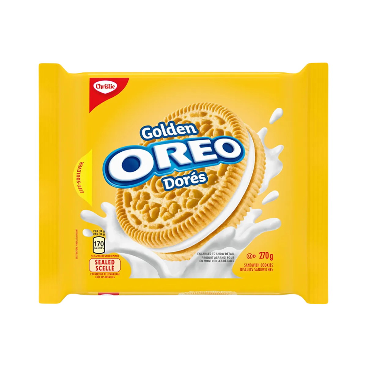 Oreo Golden Sandwich Cookies, 270g