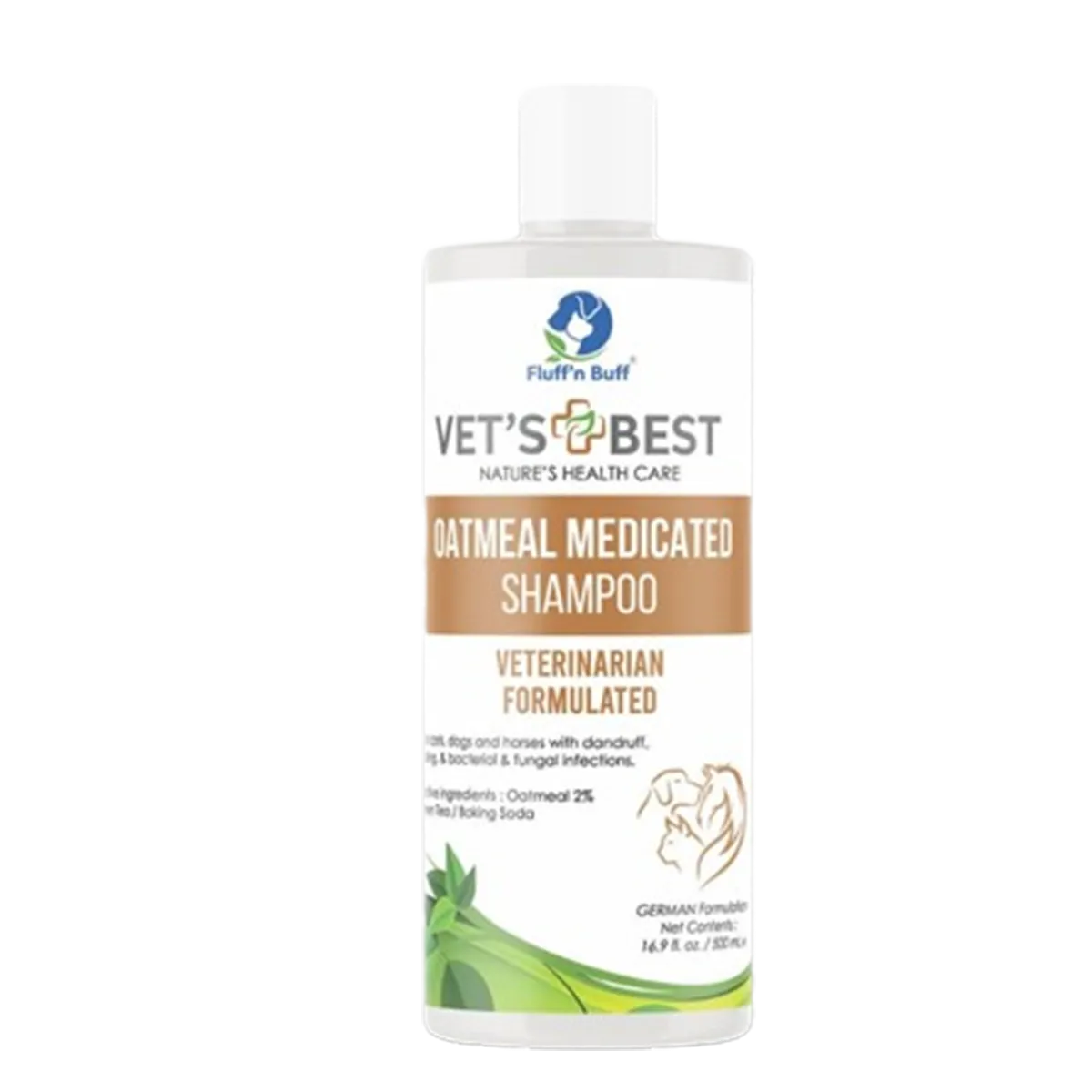 Fluff n Buff Vets Best Medicated Pet Shampoo 500ml