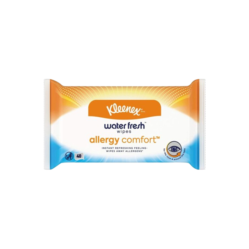 Kleenex Waterfresh Allergy Comfort Wipes - 40 Wipe Pack