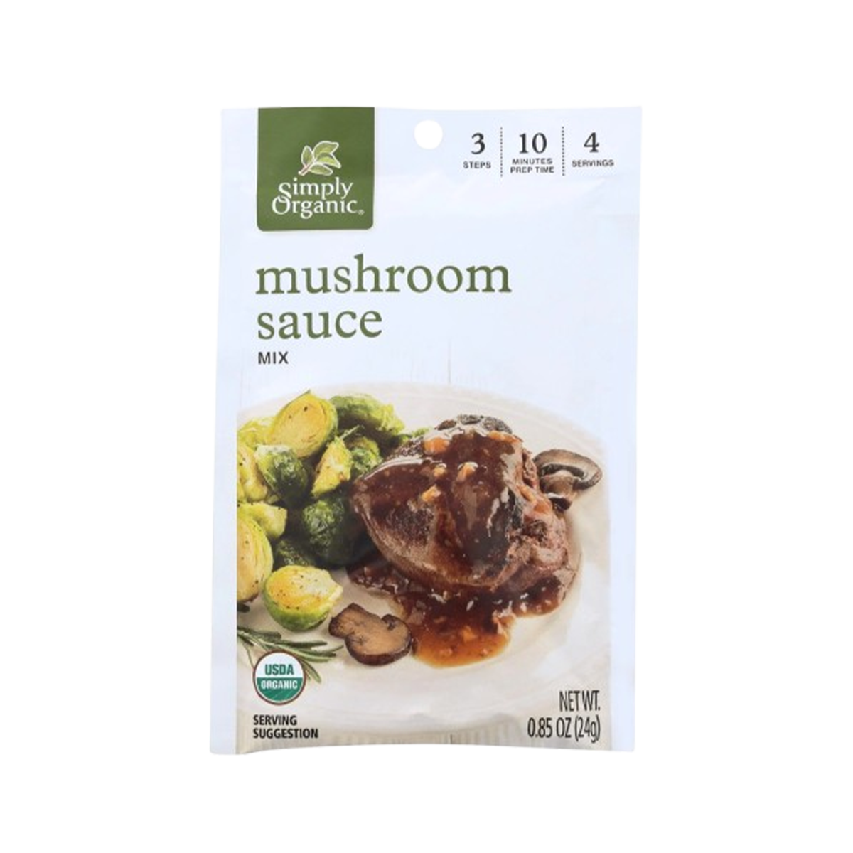 Simply Organic, Seasoning Mix Mushroom Sauce, Case Of 12, .85 oz