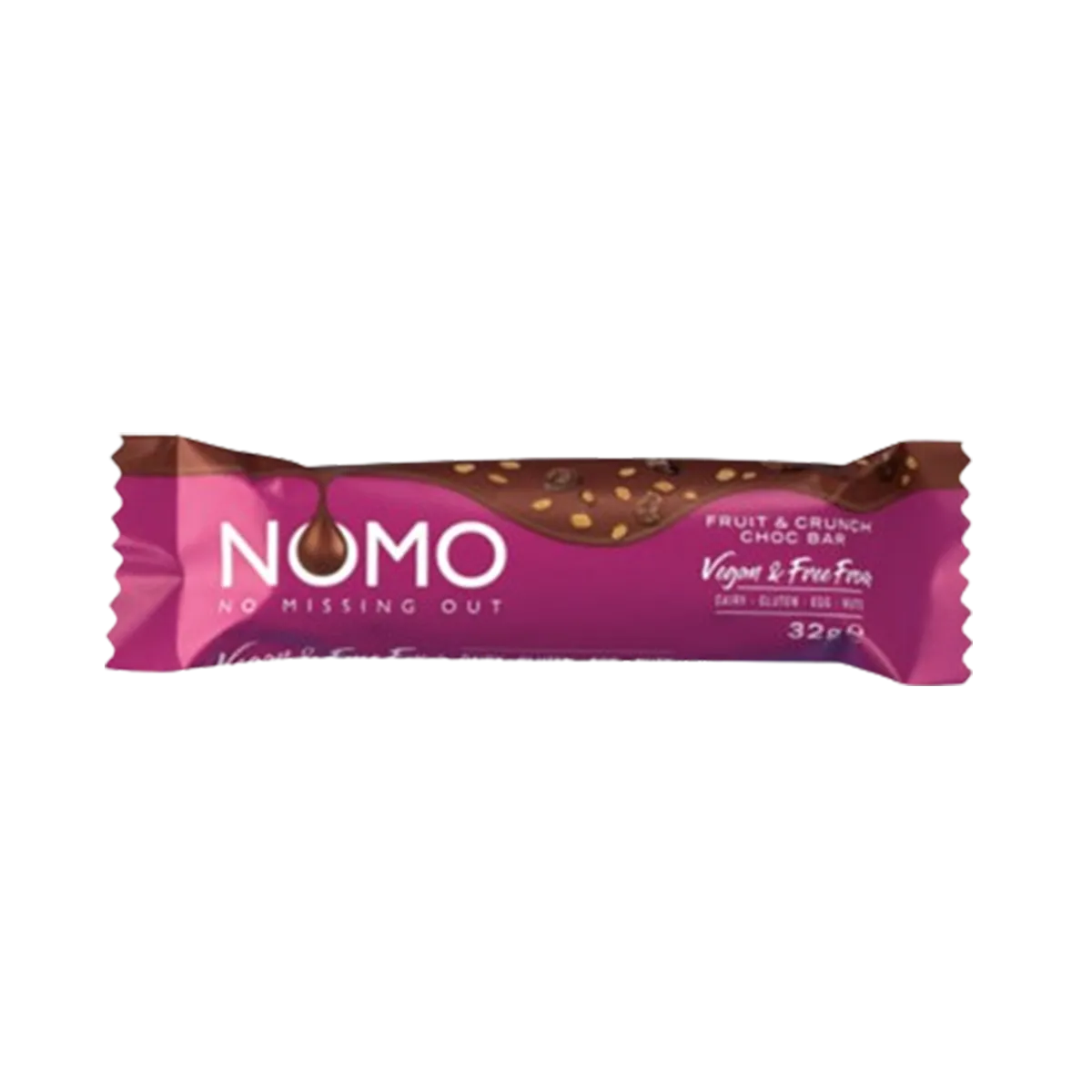 NOMO Vegan Fruit & Crunch Chocolate Bar 32g