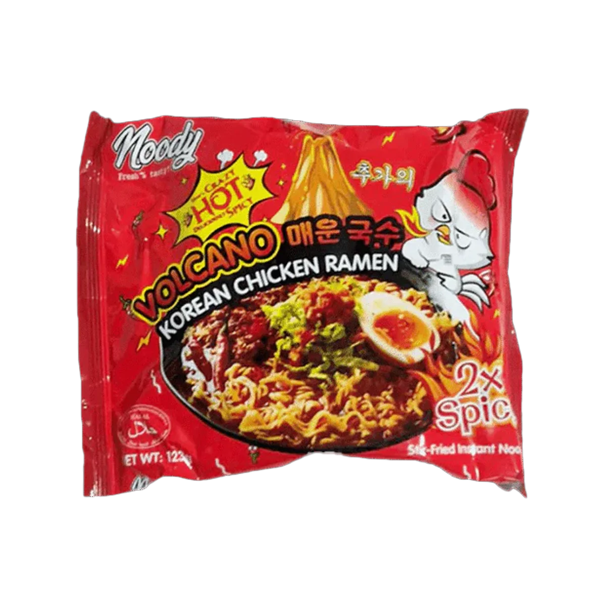 Noody Red Volcano Korean Chicken Noodles 123g