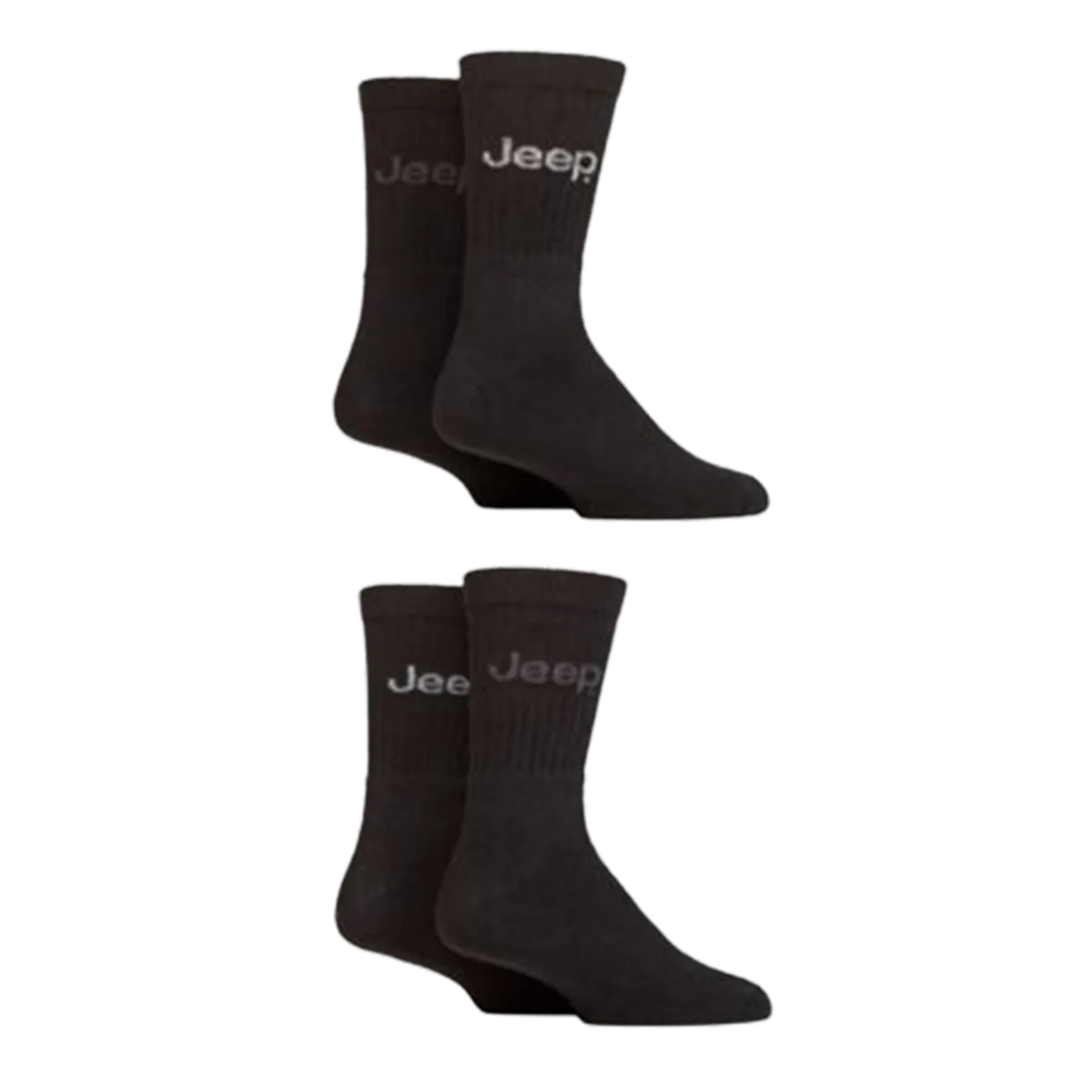 Jeep Mens 4 Pair Marl Regenerated Cotton Boot Socks