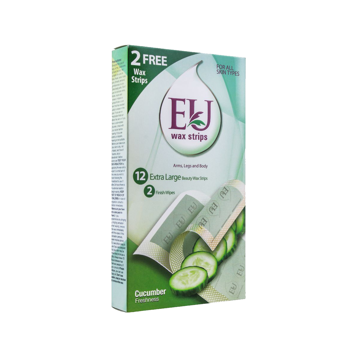 EU Naturals Wax Strips Legs & Body Cucumber