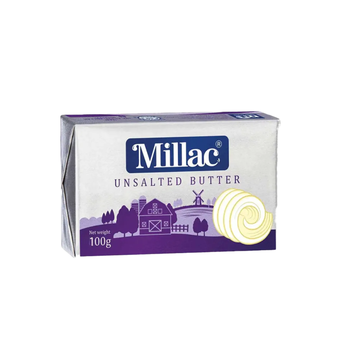 Millac Butter Unsalted White 100g