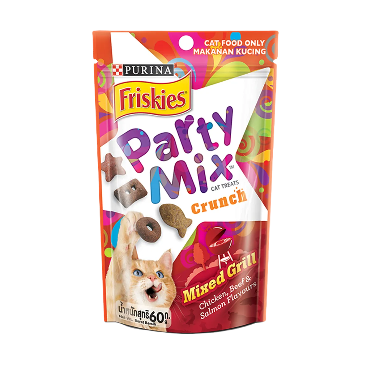 Purina Friskies Party Mixed Grill Crunch Treats 60g