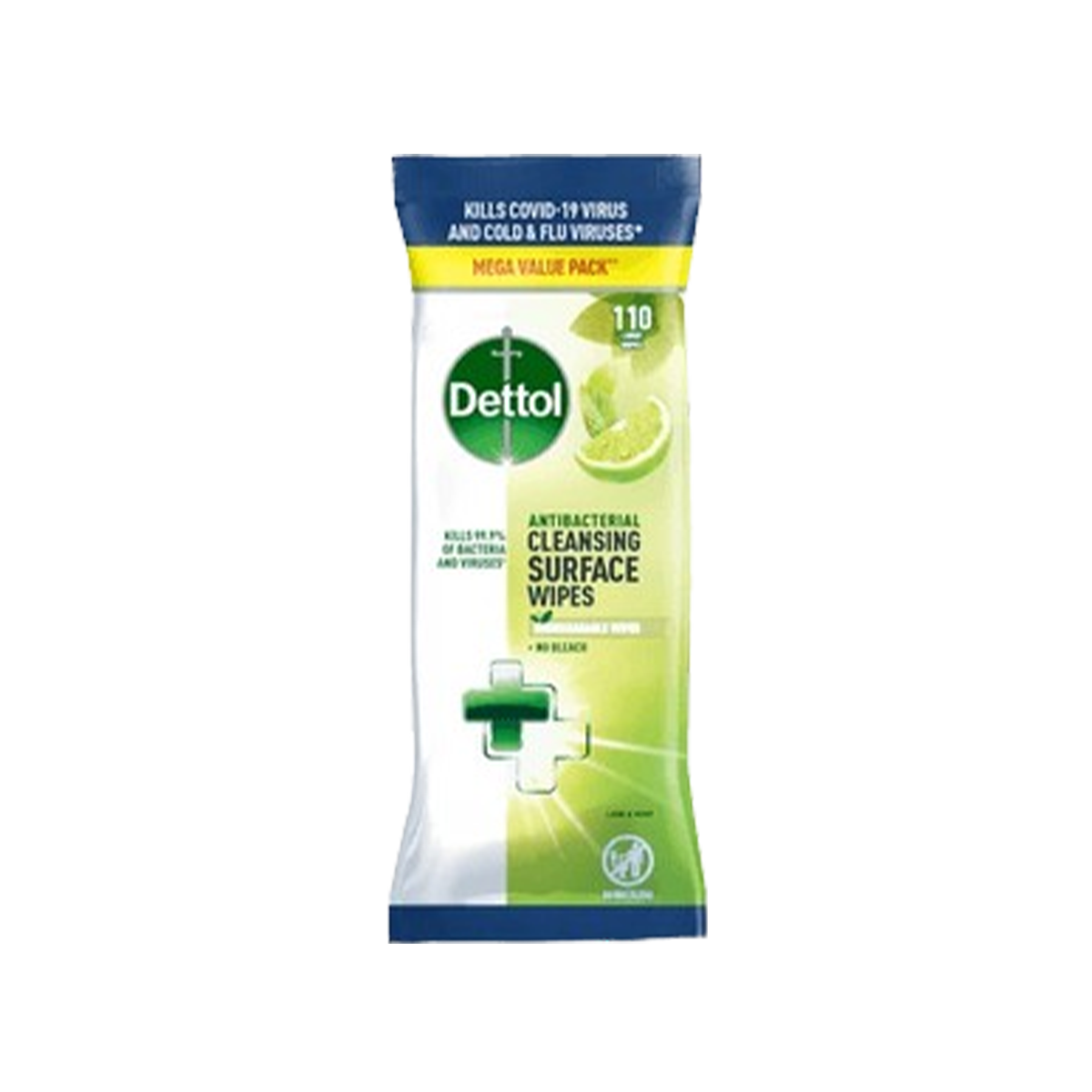 Dettol Surface Cleanser Wipes Lime 110s