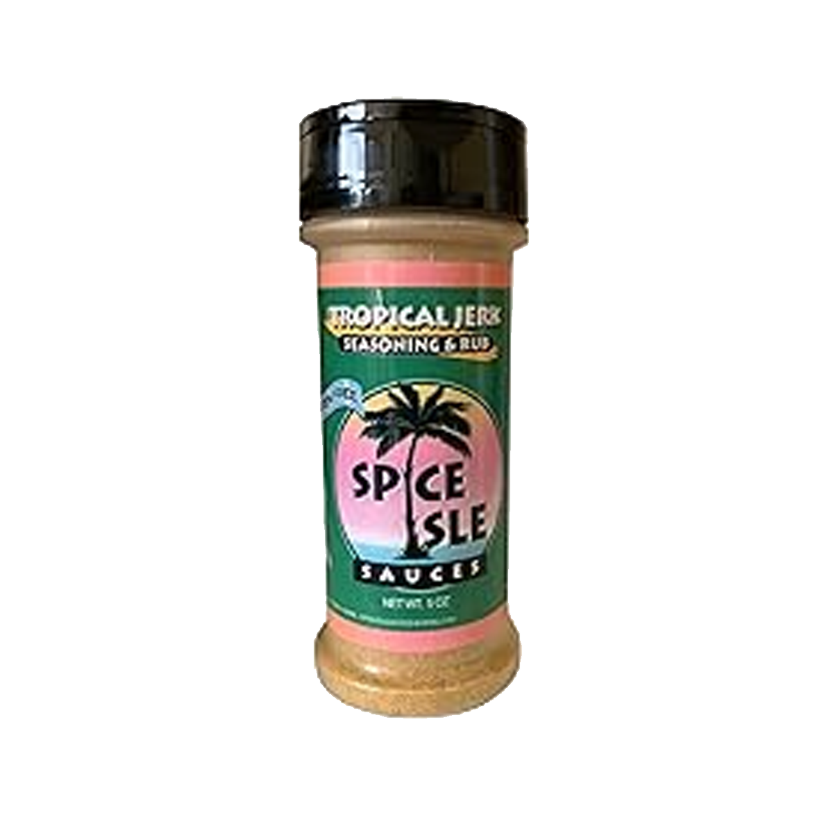 Spice Isle Sauces-Tropical Jerk Rub-Caribbean Seasoning Blend with Scotch Bonnet Pepper-case of 12-6.35 oz.