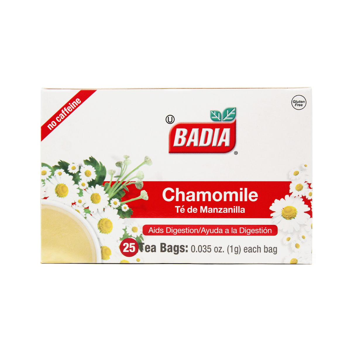 Badia Tea, Chamomile, Case Of 10, 25 bag