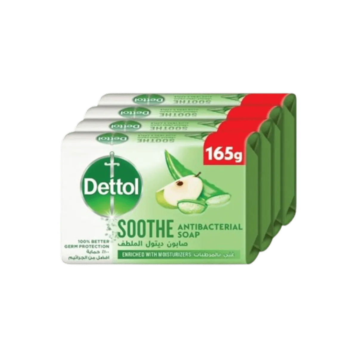 Dettol Soothe Antibacterial 4 Bar Soap
