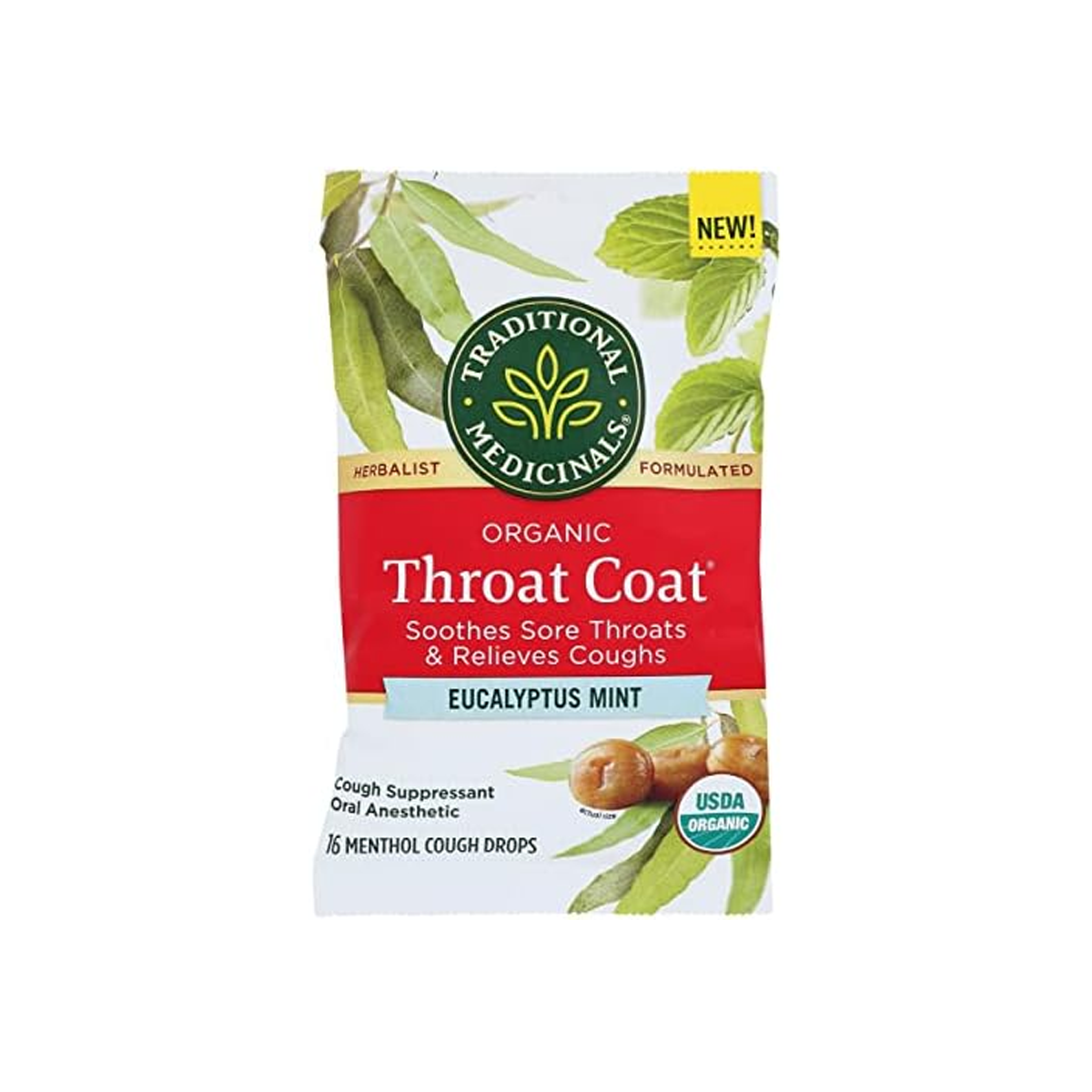 Traditional Medicinals, Lozenge Eucalyptus Mint, Case Of 12, 16 ct
