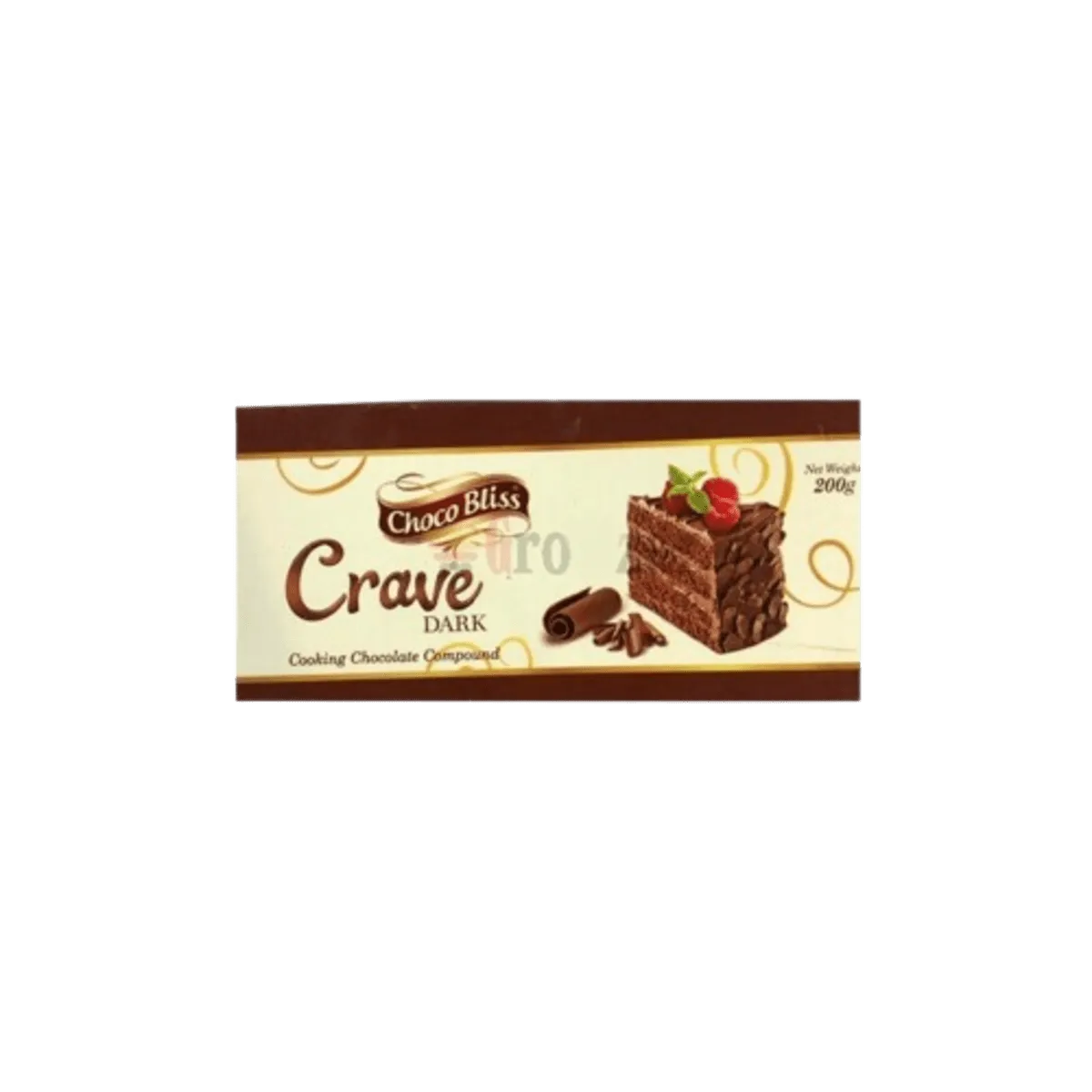 Choco Bliss Crave Premium Dark Cooking Chocolate Compound 200g
