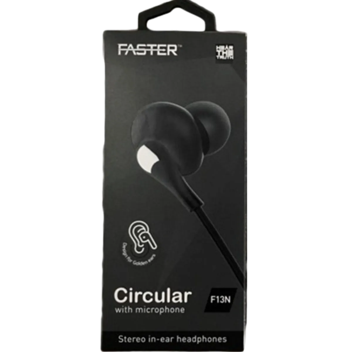 Faster Circular Ear Phone F13N Black