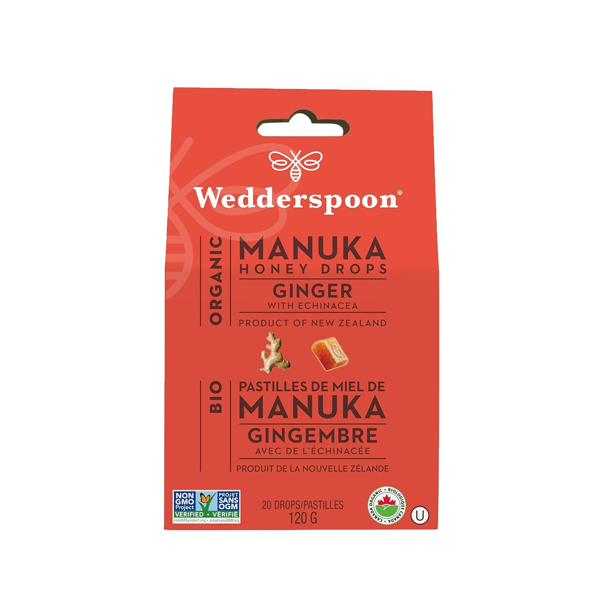 Wedderspoon, Organic Manuka Honey Drops With Echinacea, 1 Each, 4 oz