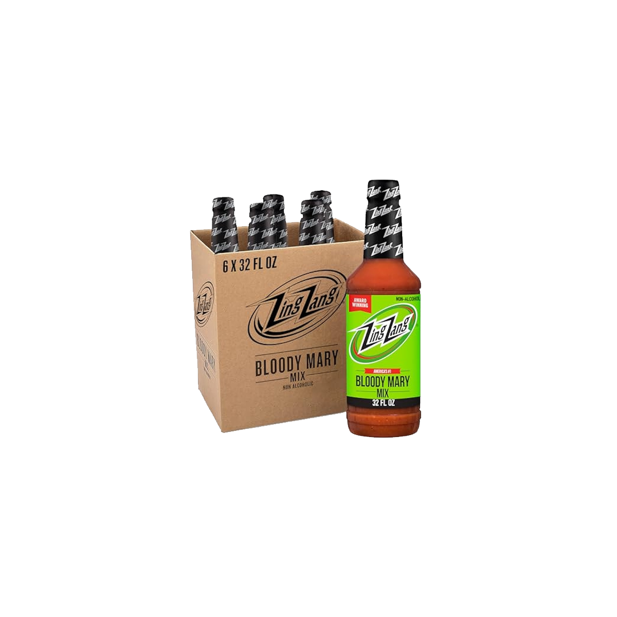 Zing Zang, Cocktail Mix Bloody Mary, Case Of 4, 6/8 fl oz