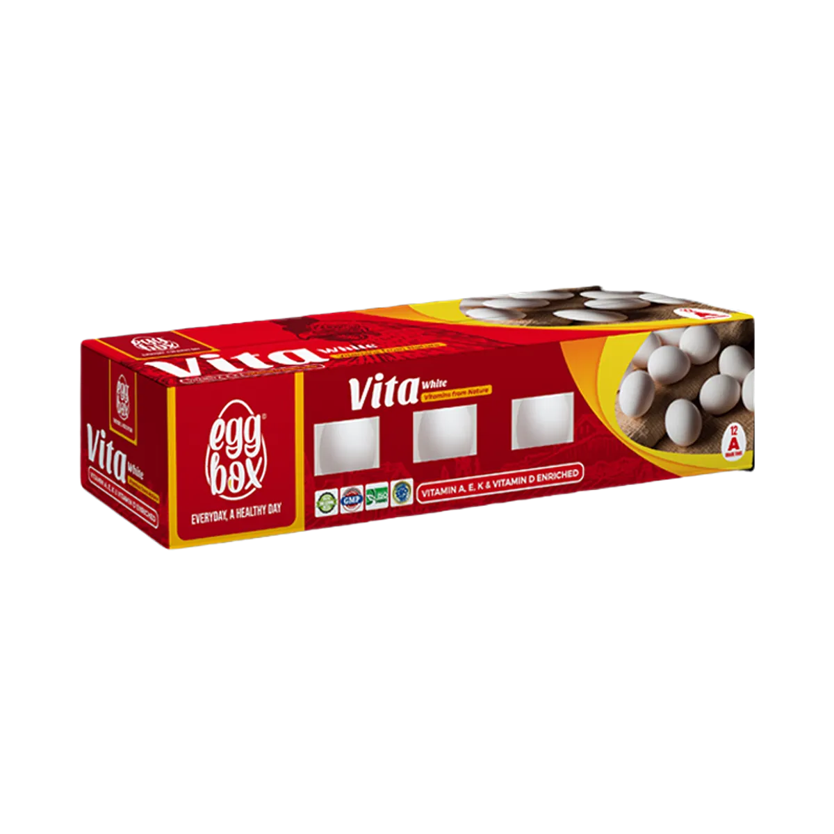 Egg Box Vita White 12 Pcs Grade A Eggs