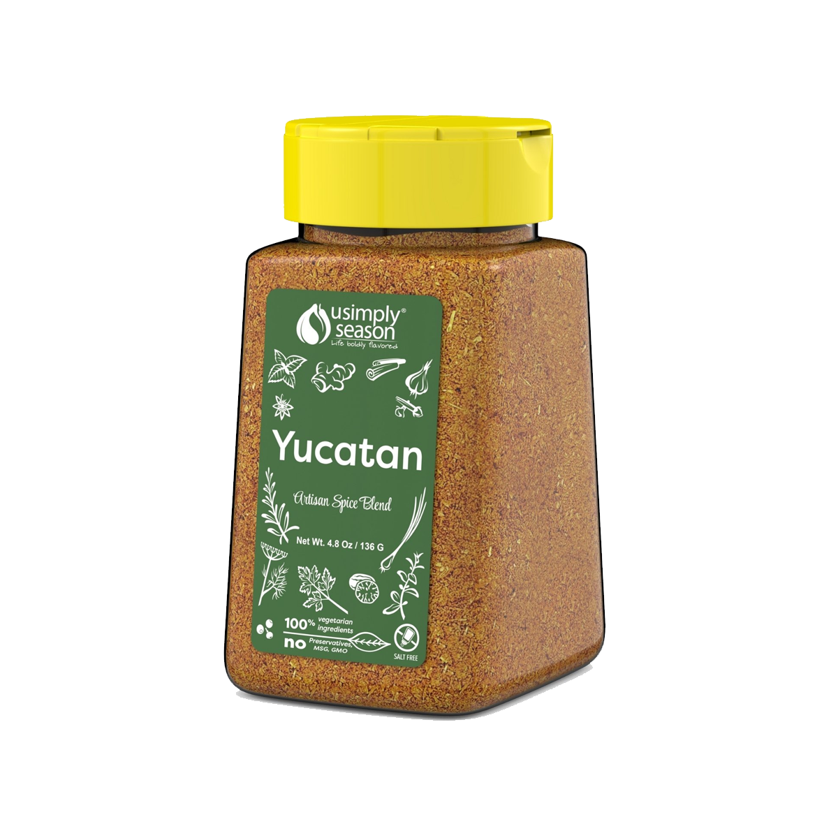 USimplySeason Yucatan Seasoning Spice, Case of 16 - 4.8oz