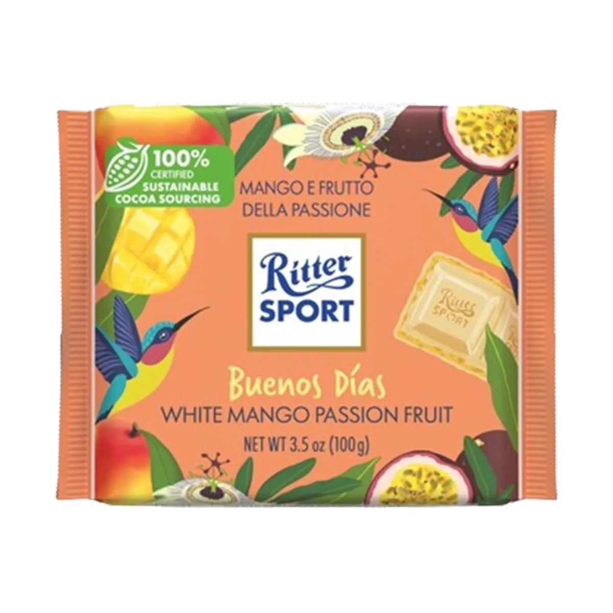 Ritter Sport White Mango Passionfruit 100g