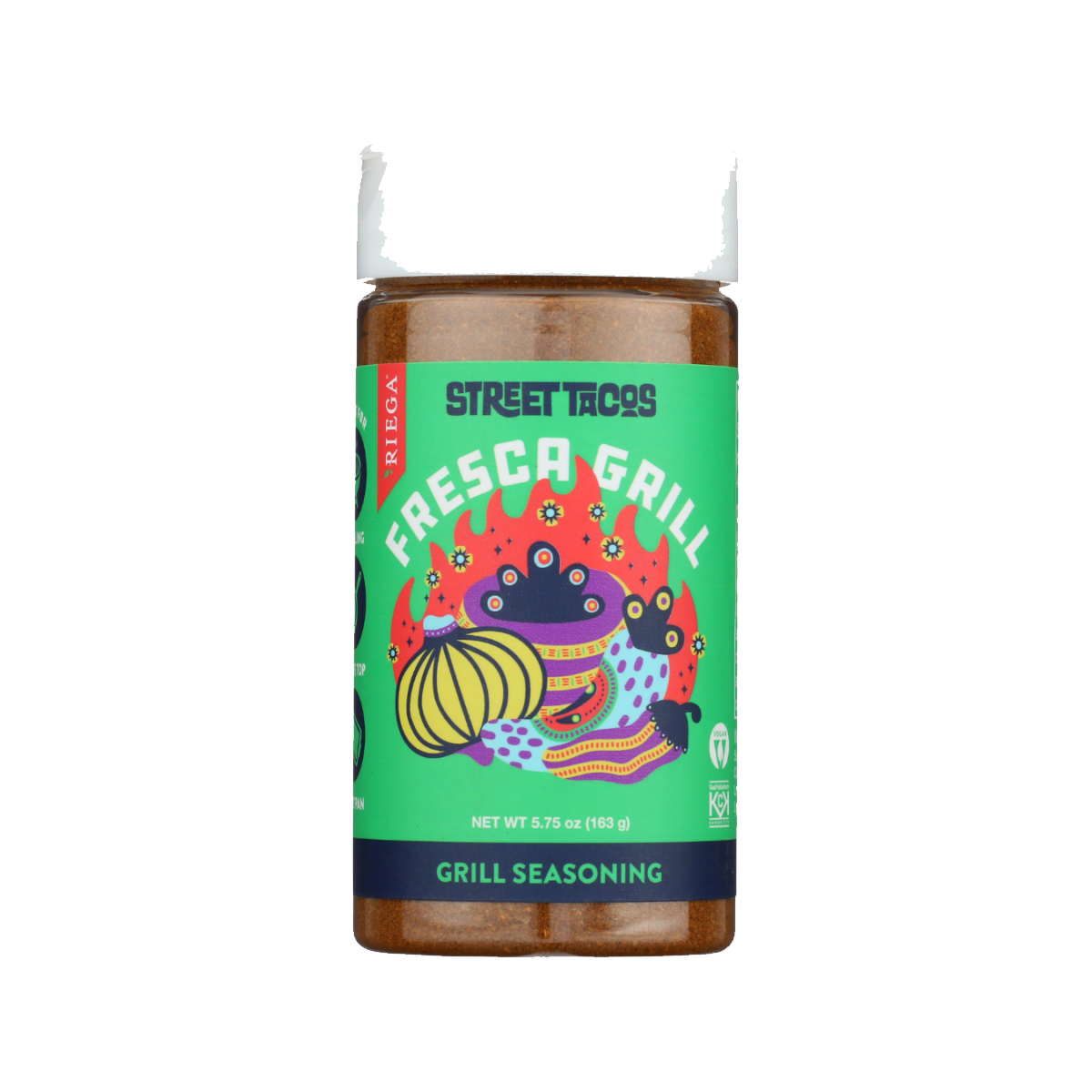 Riega Foods, Street Tacos Fresca Grill Seasoning, Case Of 6, 5.75 oz