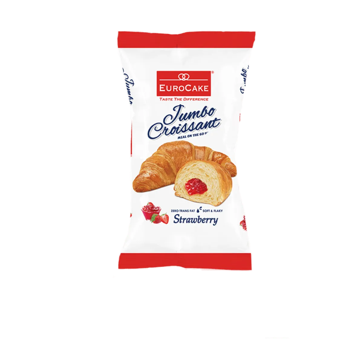 Eurocake Jumbo Croissant Strawberry 55g