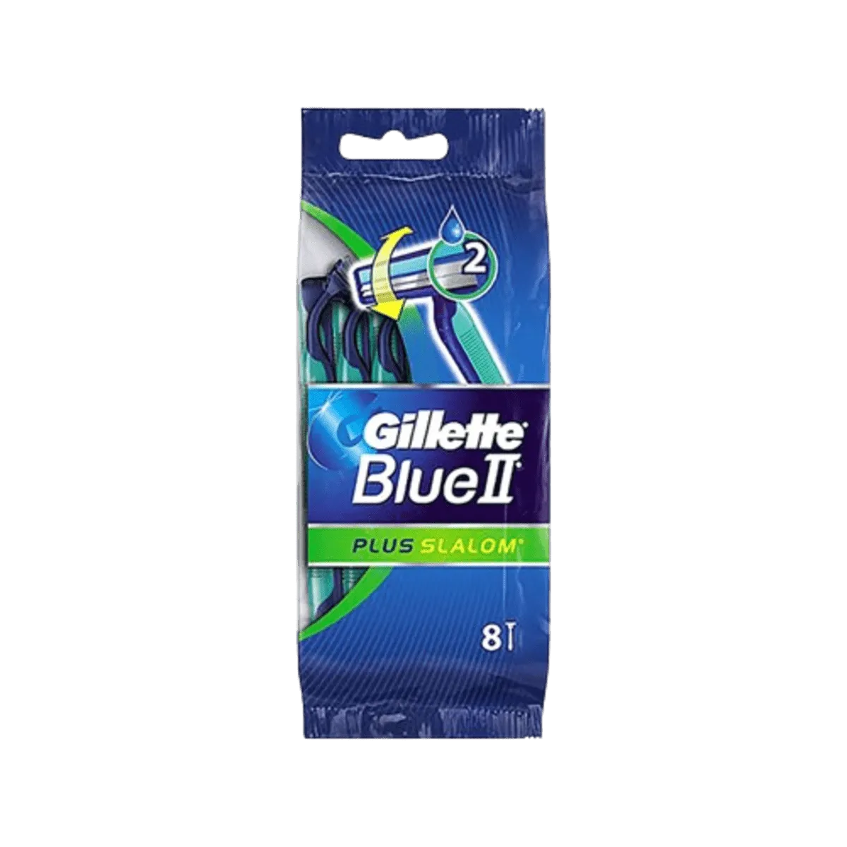 Gillette BlueII Plus Slalom Mens Disposable Razors x8