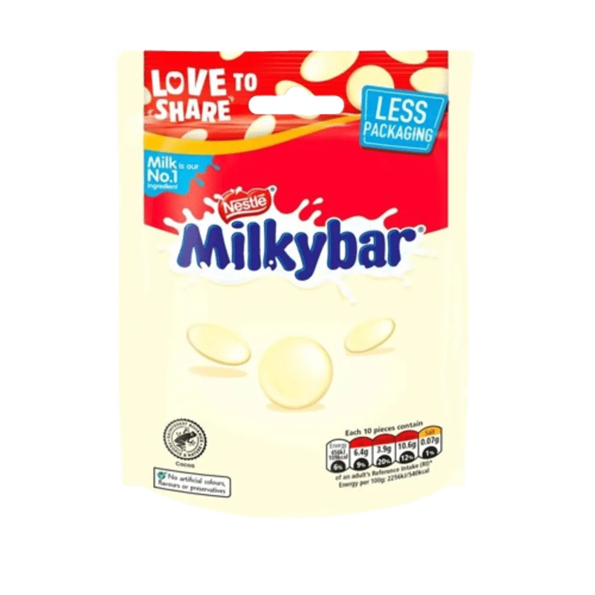 Milkybar White Chocolate Giant Buttons Sharing Bag 94g