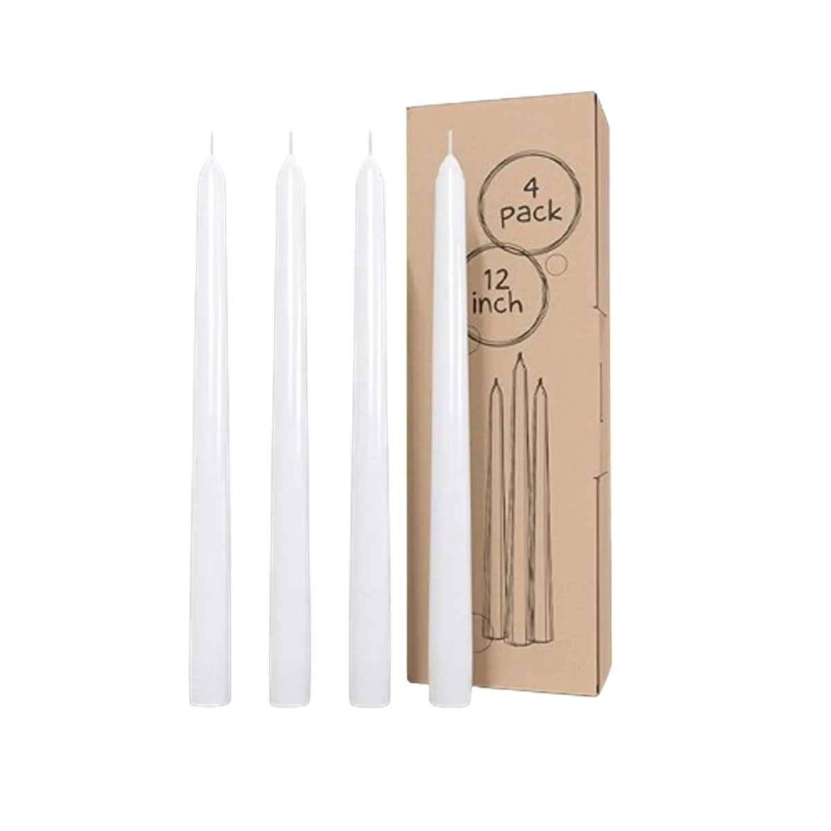 Tapper classic All-Purposwe candle Long white