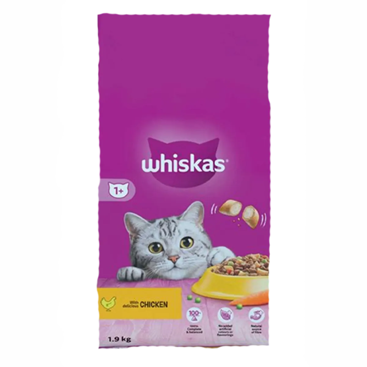 Whiskas Complete Chicken Dry Adult Cat Food 1.90kg