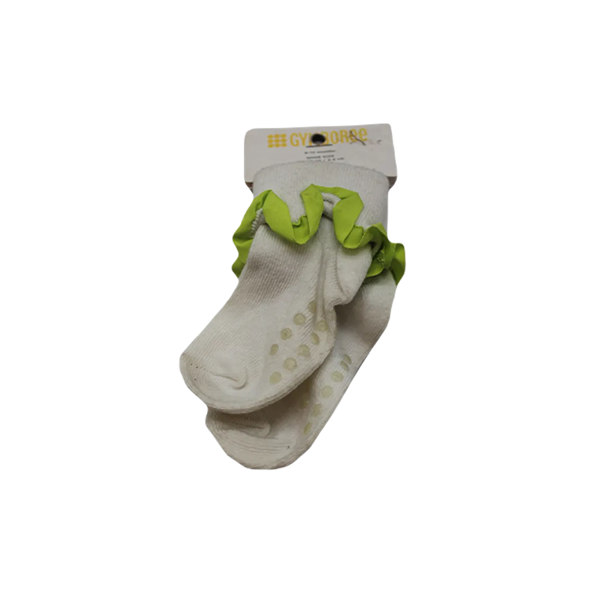 Gymboree Girl Sock White Green Size 6-12M