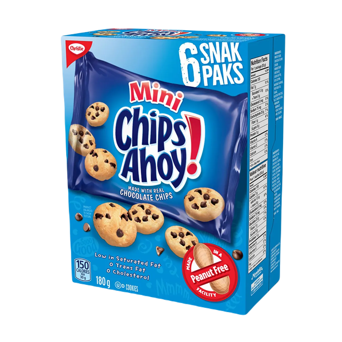 Mini Chips Ahoy Chocolate Cookies Portion Packs 180g