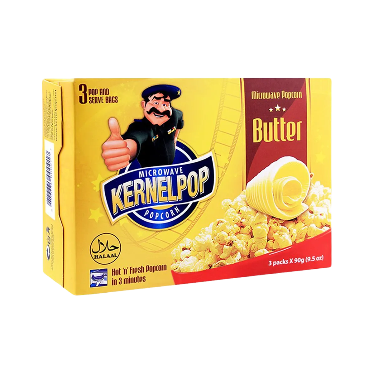 kernel Popcorn Butter 3Pack x 90g