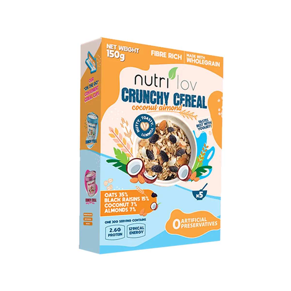 Nutrilov Crunchy Cereal Cocunut Almond 150g