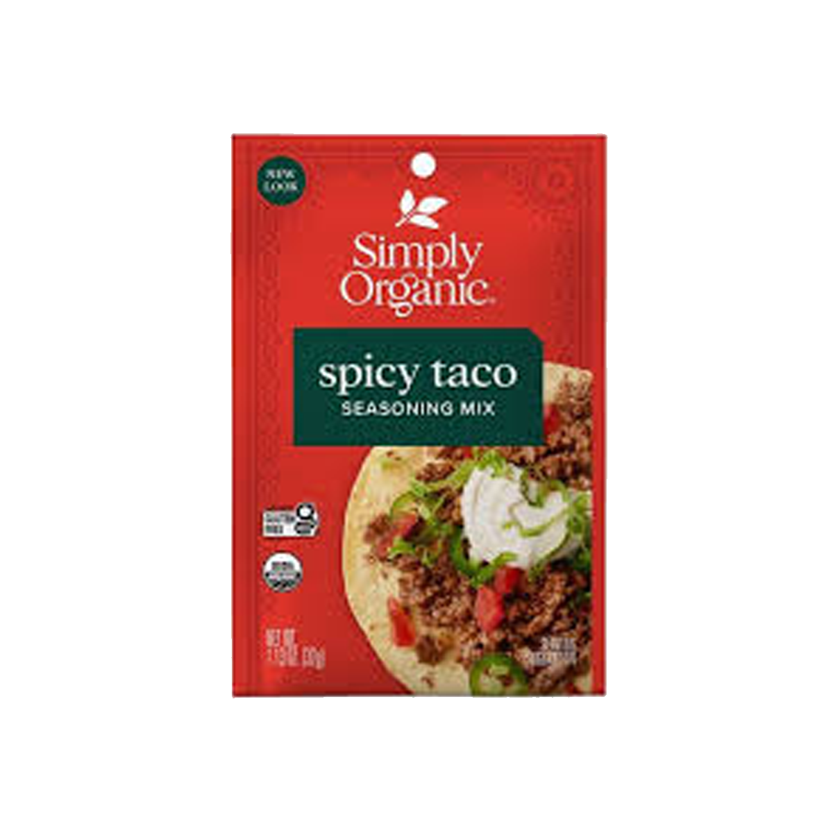 Simply Organic, Spicy Taco Seasoning Mix, Case Of 12, 1.13 oz