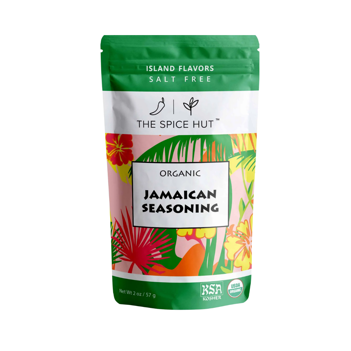 The Spice Hut, Organic Jamaican Seasoning, Case of 6 Pouches, 2 Ounces / Pouch