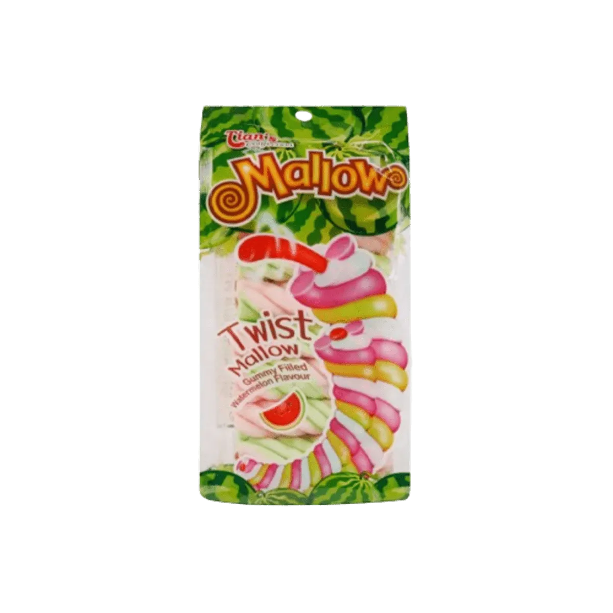 Tians Mallows Twist Watermelon 120gm