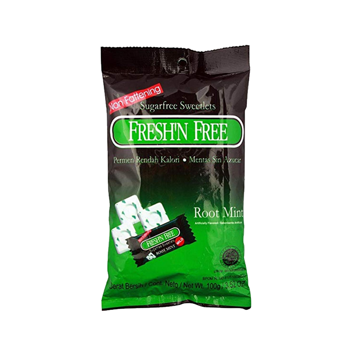 Freshn Free Sugar Free Root Mint Candy 100g