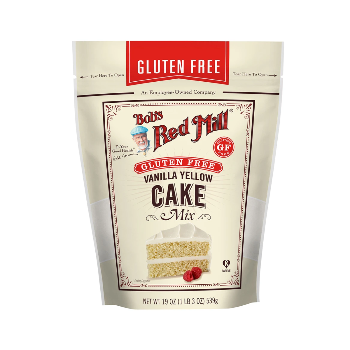 Bob's Red Mill, Gluten Free Vanilla Yellow Cake Mix, Case Of 4, 19 oz