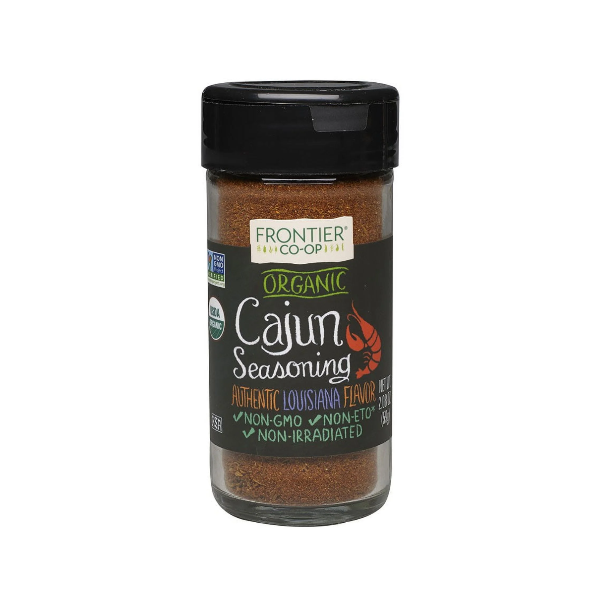 Frontier Nat Prod Co-op, Cajun Seasoning Blend Organic, 1 Each, 2.08 oz