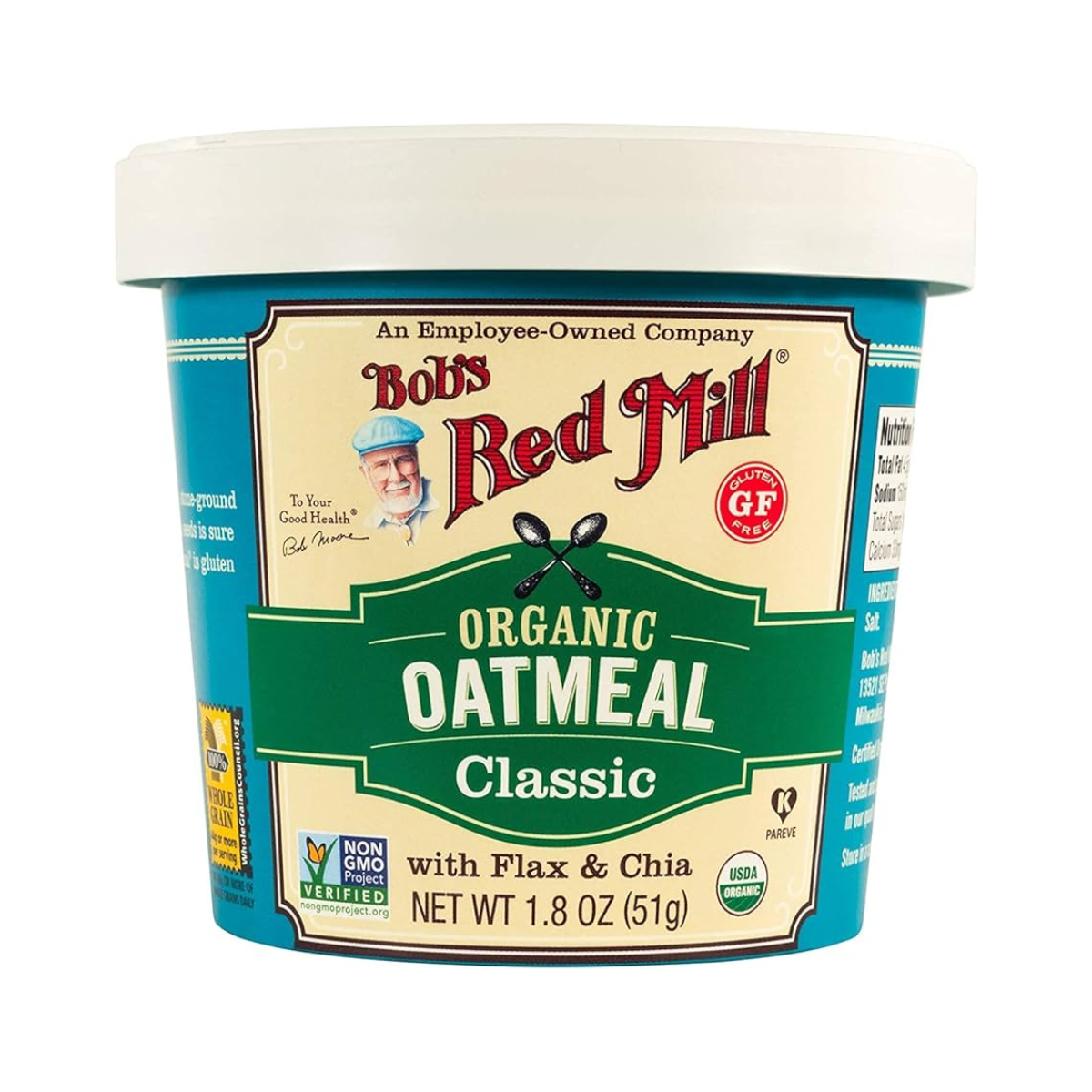 Bob's Red Mill, Oatmeal Organic Cup Classc Gluten Free, Case Of 12, 1.80 oz