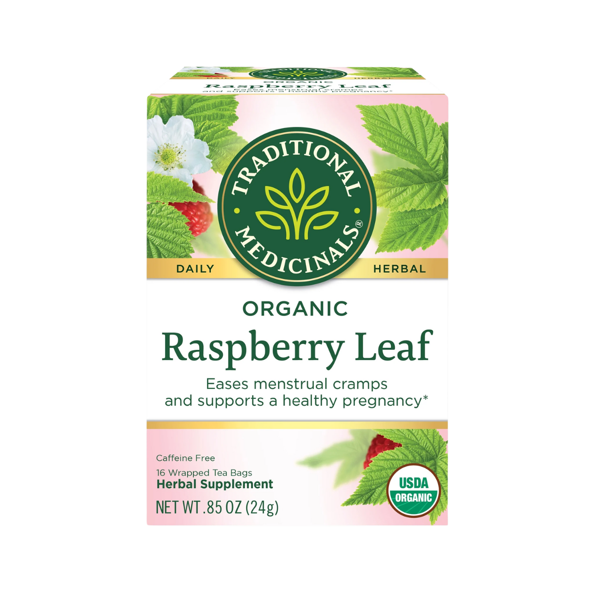 Traditional Medicinals Organic Raspberry Leaf Tea 16 count