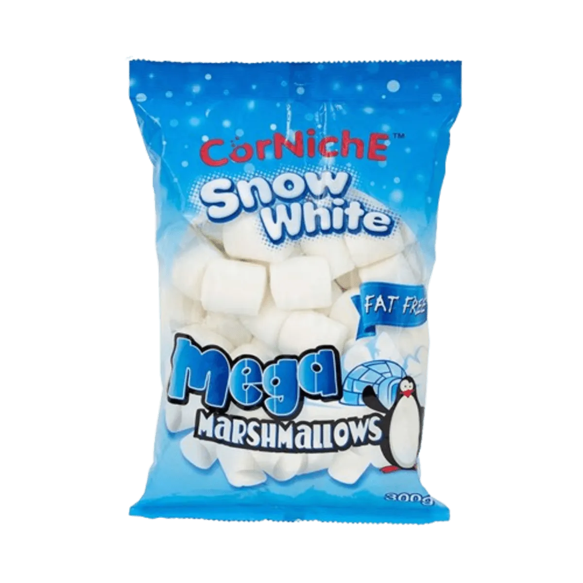 Corniche Snow White Mega Fat Free Marshmallows 300g
