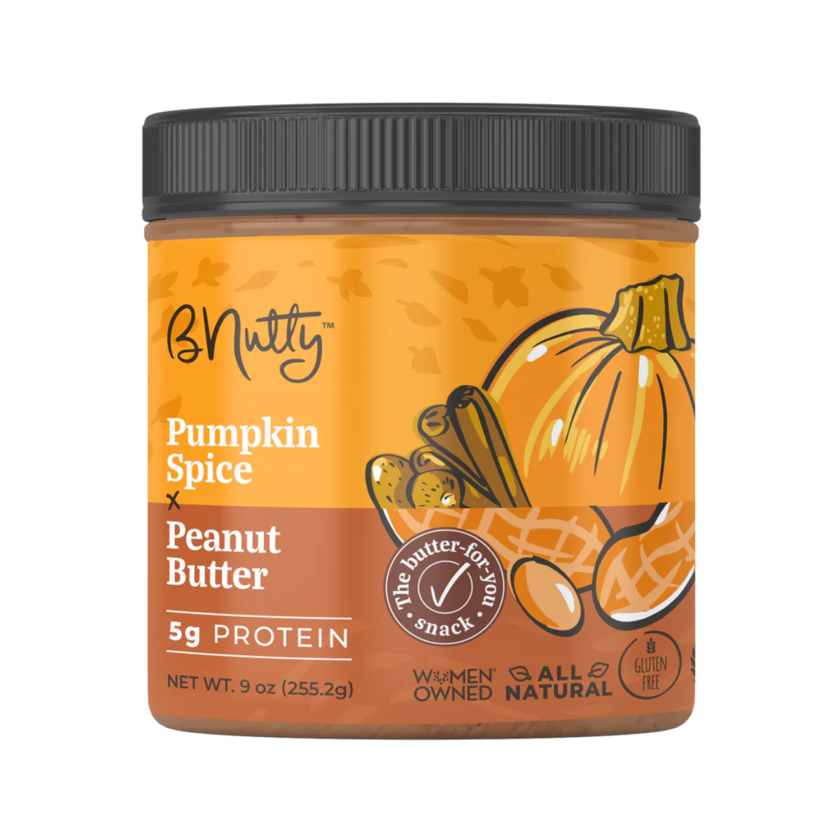 BNutty Peanut Butter- Pumpkin Spice- Case of 6- 9oz