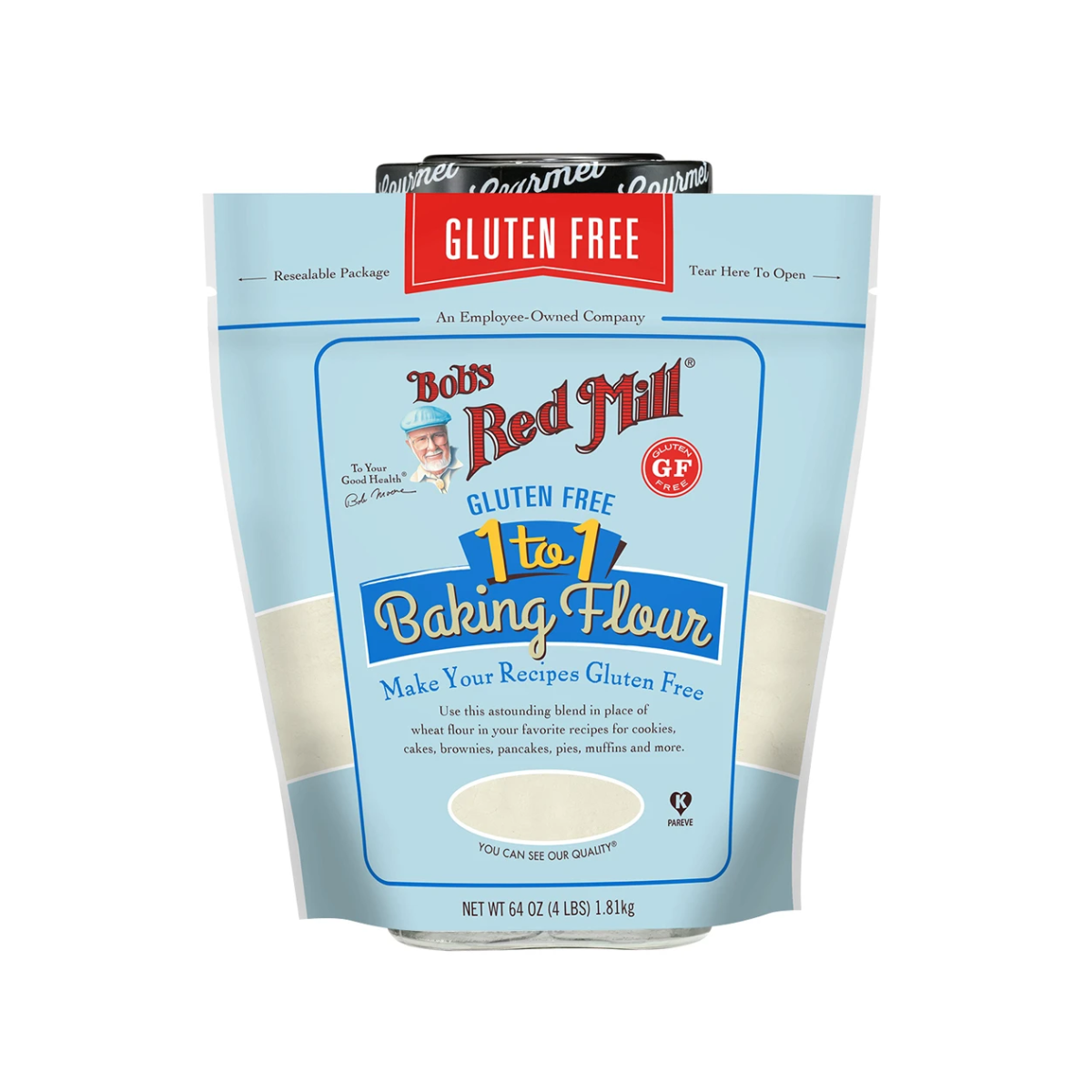 Bob's Red Mill, Gluten Free Baking Flour 1 To 1, Case Of 4, 64 oz